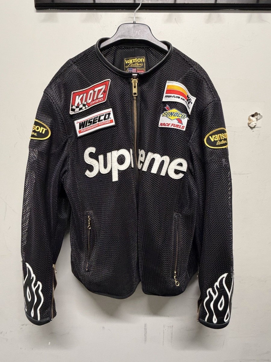 SS22 Supreme x Vanson LeathersCordura Mesh Jacket 'Black' | eBay