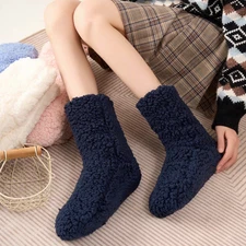 Women’s Cozy Fuzzy Slipper Socks – Warm Plush Non-Slip Home Winter Socks