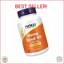 NOW Foods Supplements, Hemp Seed Oil 1,000 mg, Essential Fatty Acids, Nutritiona