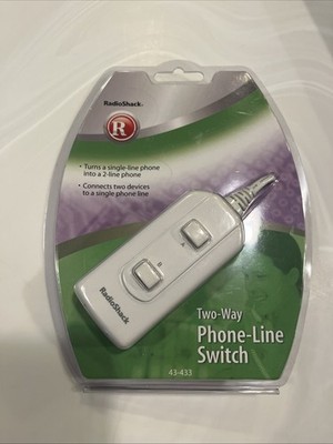 RadioShack Two-Way Phone-Line Telephone Switch Landline 43-433 New In ...