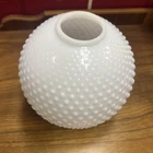 1 vintage white milk glass hobnail table top lamp globe/shade or GWTW ball base?