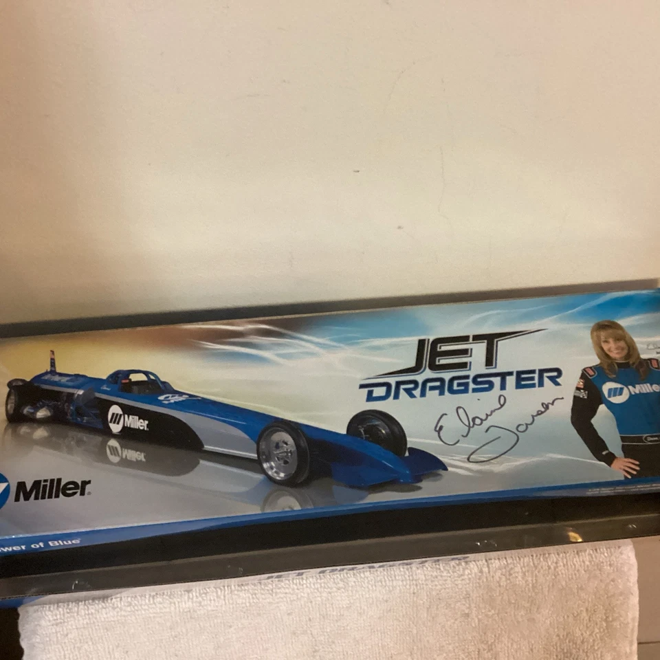 RARE Miller Electric Elaine Larsen Jet Dragster Power of Blue 1:24 Signed - Image 2 of 4