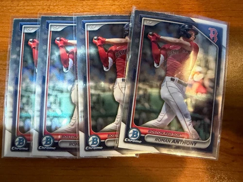 (4) 2024 Bowman Draft Roman Anthony Chrome #BDC-19 Red Sox