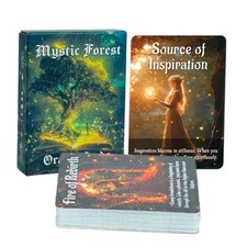50 Pieces Of Mysterious Forest Oracle Tower Cards English Tarot Oracle Cards