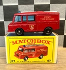 Matchbox Lesney Land Rover Fire Truck 57 "Kent Fire Brigade" New in Box (1970)