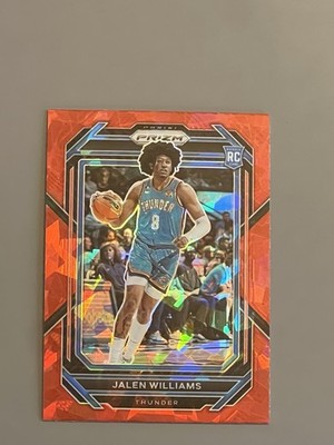 2022-23 Panini Prizm Jalen Williams RC RED CRACKED ICE SP Rookie #246    