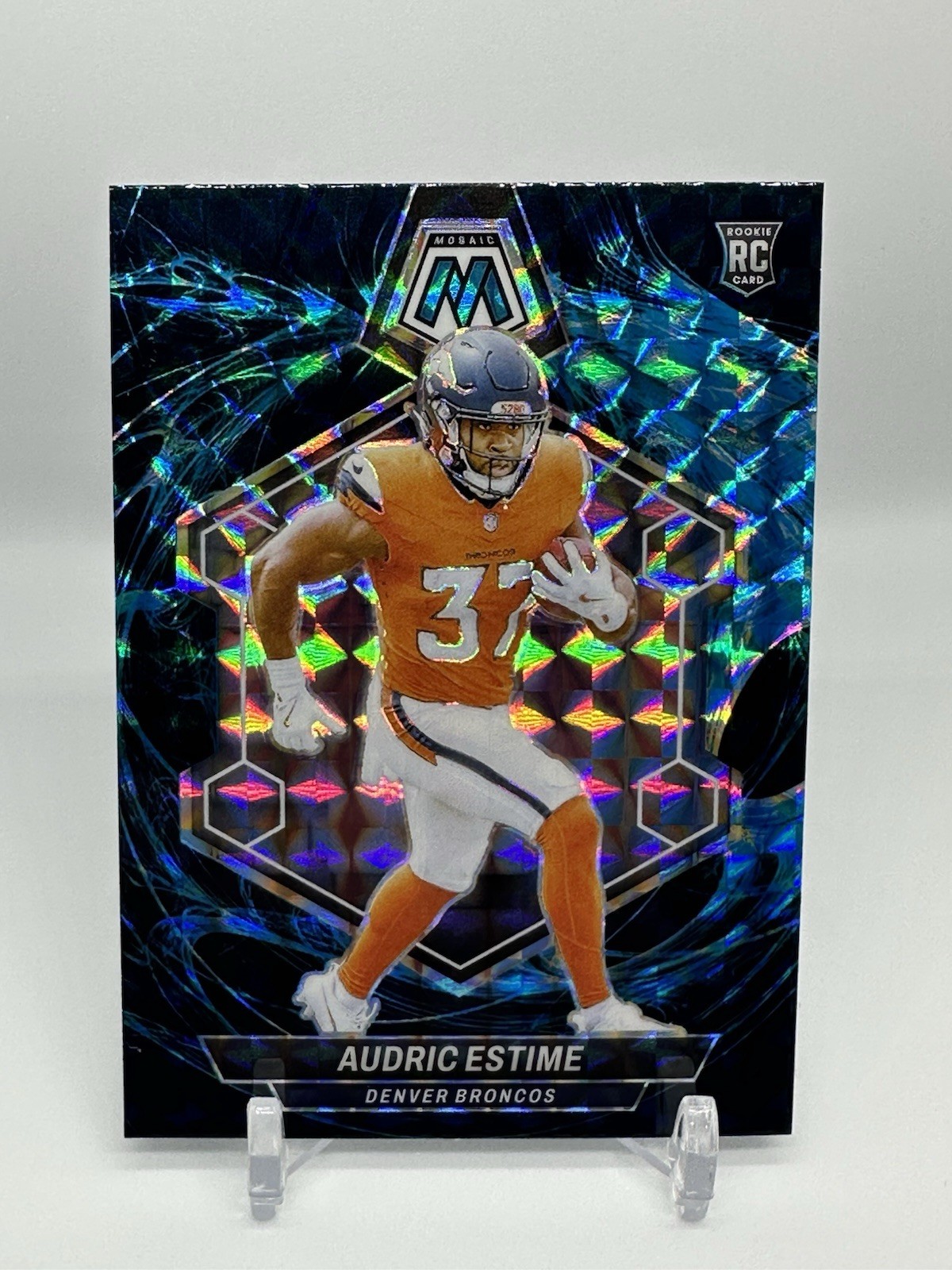 2024 Panini Mosaic - Rookies Audric Estime #392 Genesis Mosaic Prizm (RC)