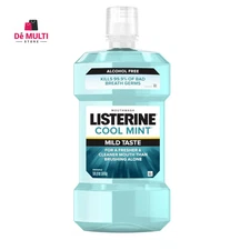 Listerine Zero Alcohol Mouthwash, Alcohol-Free Oral Rinse to Kill 99% of Germ 1L