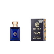 Versace Cologne for Men Mini EDT Dylan Blue Splash for Men, 0.17 Ounce