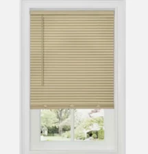 Maximum Room Darkenting 36”x64” Vinyl Mini Blinds Gray Beige Home Creation