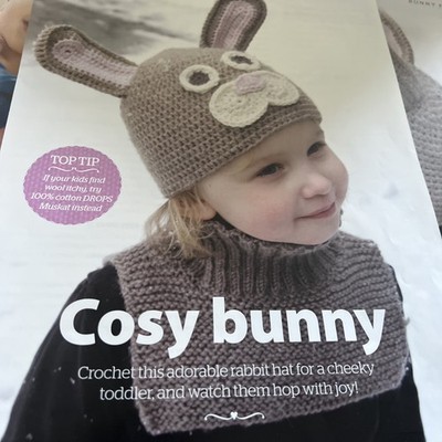 Hase Kaninchen Mütze Häkelanleitung 1-8 Jahre Ostern 