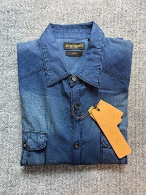 Antony Morato mens small denim long sleeve shirt (NEW)