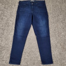 Levi 710 Super Skinny Jeans Womens 32 Dark Blue Excellent Performance Stretch