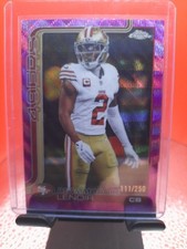 2025 Topps Chrome Football Pink Wave /250 Deommodore Lenoir 49ers