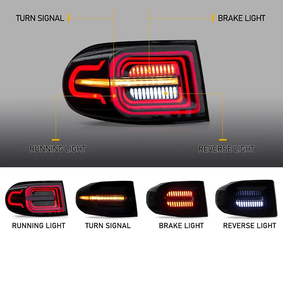 Luces traseras LED ahumadas con arranque para Toyota FJ Cruiser 2007-2014 Foto 3 de 4