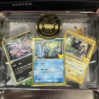 Pokemon 25th Anniversary Celebrations Lunch Box Tin + Promo cards