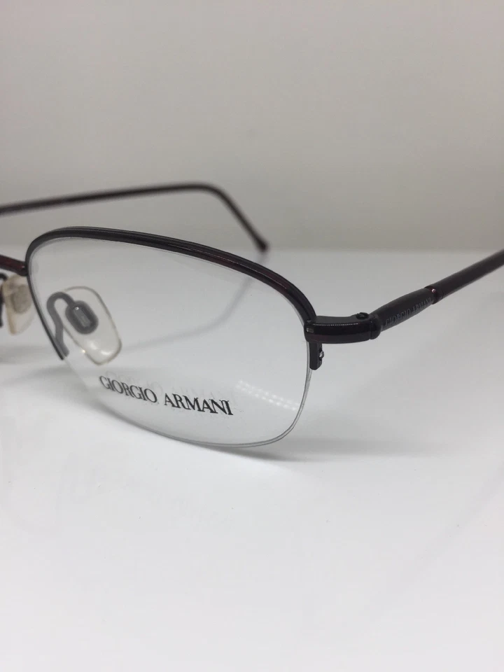 New Vintage Giorgio Armani 255 Eyeglasses GA 255 Rimlon C. 1037 Burgundy Red - Image 2 of 4