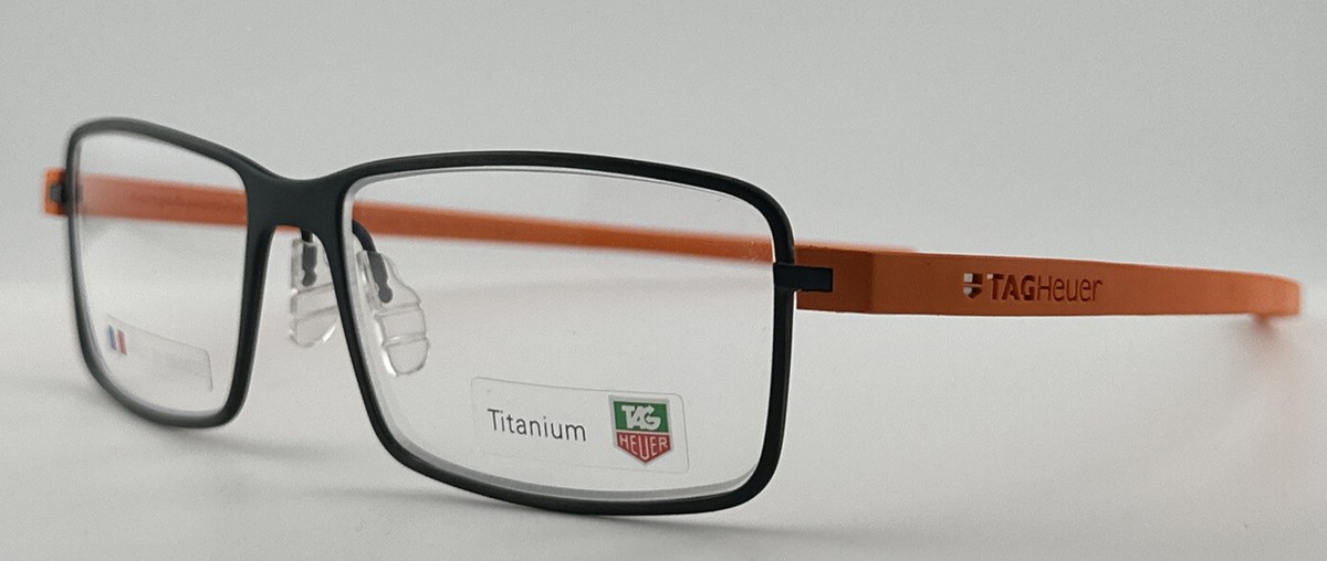 Authentic Tag Heuer Full-Rim TH 3902 Black/Orange Reflex Frame
