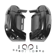 Lower Vented Fairing 6.5" Speaker Box Pod For Harley Touring 83-13 Painted Black