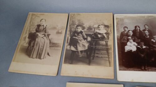 11 antike Vintage Portrait & Kabinett Fotos Frauen Männer Baby Kind NY - Bild 3 von 7