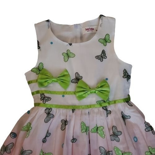 Soleado Moda Niñas Verde Mariposa Doble Pajarita Verano Playa Solero Talla 7/8 - Imagen 7 de 15