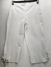 JM Collections Capri Comfort Waistband Core Fashion White Size L  P027