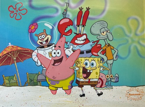 Nickelodeon SPONGEBOB SQUAREPANTS Animation Art Sericel Cel Patrick Squidward - Picture 5 of 7