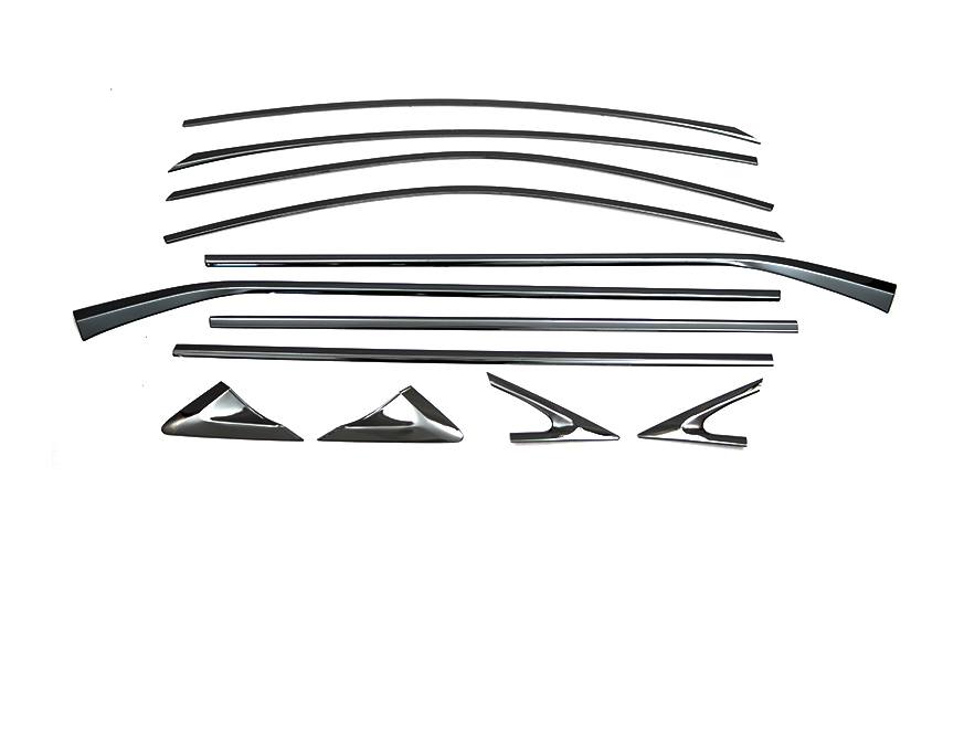 Black Car Window Frame Strip Cover Trim 12PCS For 19-24 LEXUS ES300h 350 250 W
