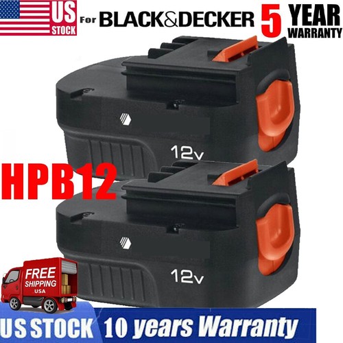 2Pack HPB12 replacement for Black and Decker 12V Battery Firestorm