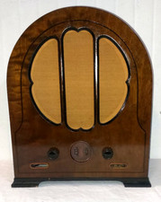 Vintage antica Radio d'epoca cattedrale valvole Telefunken 33WEa Röhrenradio