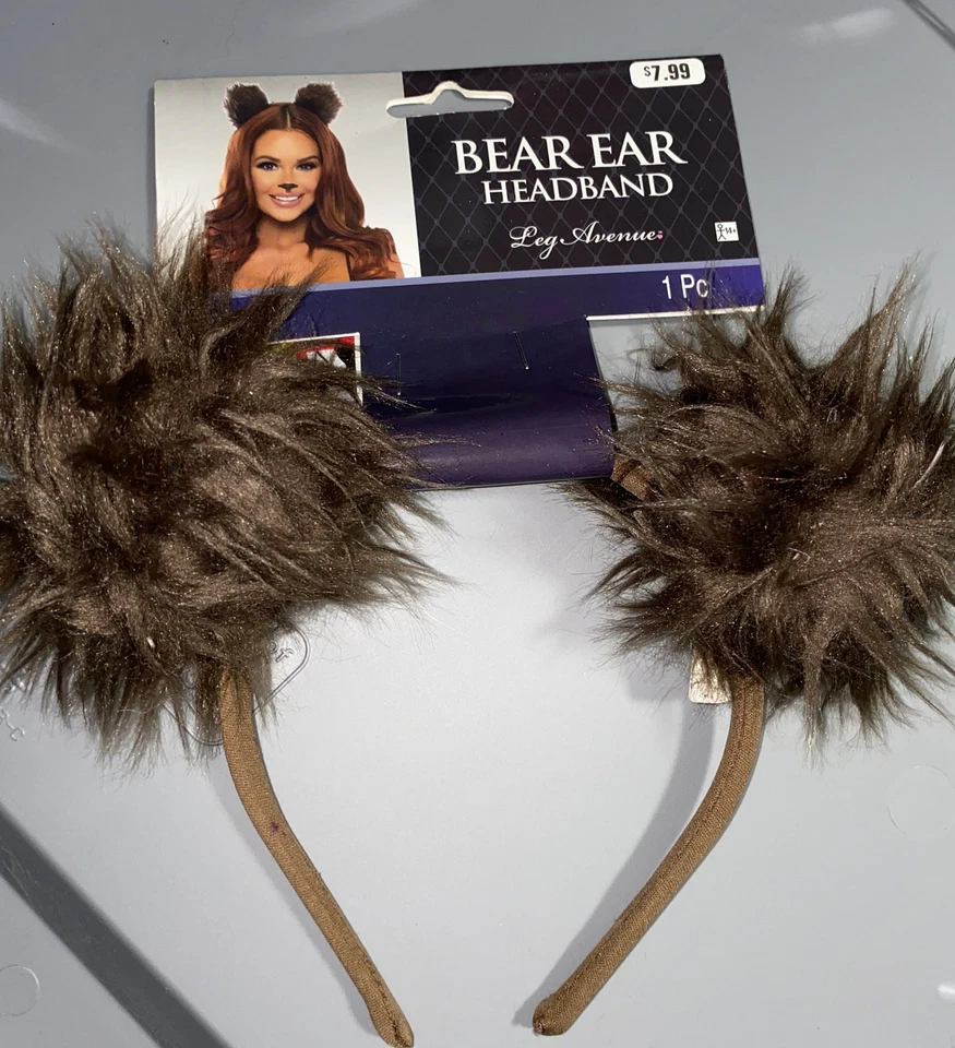 Diadema Orejas de Oso, Orejas de Oso Marrón Banda para la Cabeza Pierna Avenida Orejas de Oso OSFM Foto 3 de 4