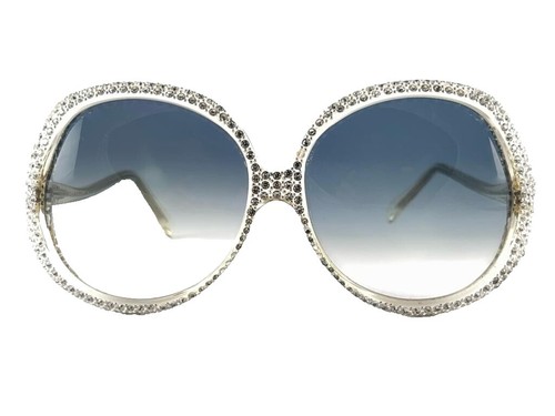 VINTAGE SAMCO ITALY SUNGLASSES ART DECO AMBER FRAME RARE