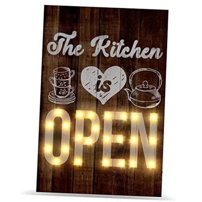 Kitchen Wall Decor - Light Up Kitchen Signs Great for Christmas or Birthday - 