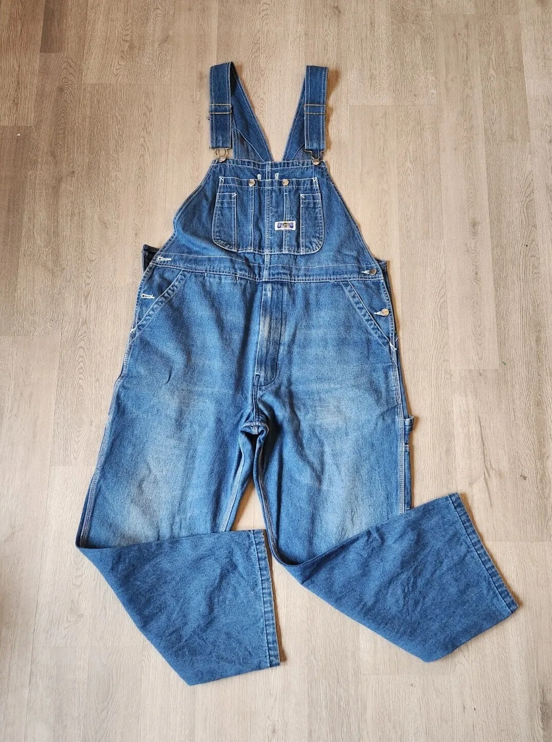 BIG SMITH Bib Overalls Denim Dungarees Coveralls Work… Gem