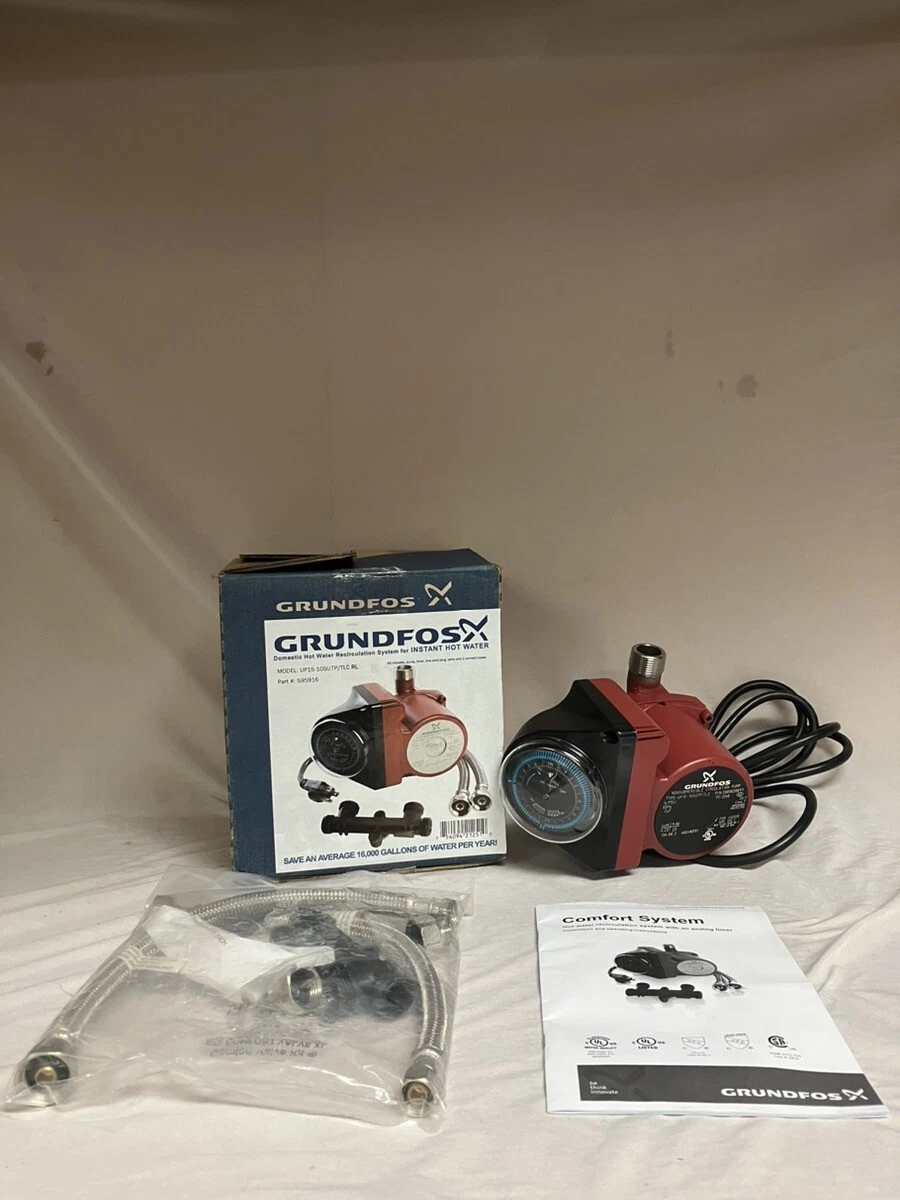 GRUNDFOS UP15-10SU7P TLC RL-3/4u0026#034;-115-VOLT COMFORT HOT WATER PUMP-NEW  (A21006106) | eBay