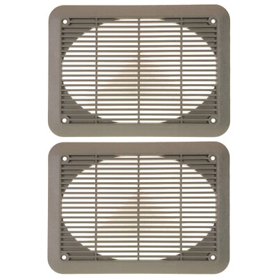 Ford OEM Factory Speaker Cover Trim Grille 6'' x 8'' Gray (2 Pack) E5EF-18985-AWA