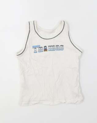 Mothercare Jungen weißes Baumwollmischung Tanktop Größe 2-3 Jahre - Thomas the t