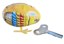 Vintage Tin Toy Pecking Chick Chicken MS 006, With Key, Works