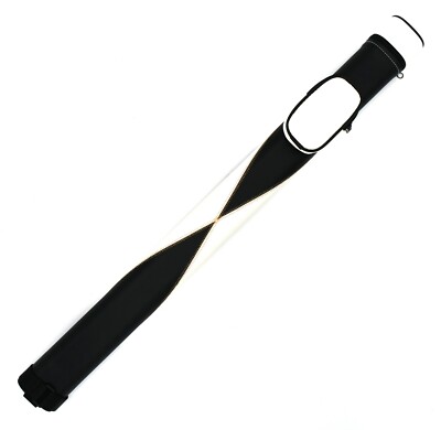 Billard Pool Queue Köcher Tasche Queueköcher Cue PLAYER weiß-schwarz 1/1 82 cm