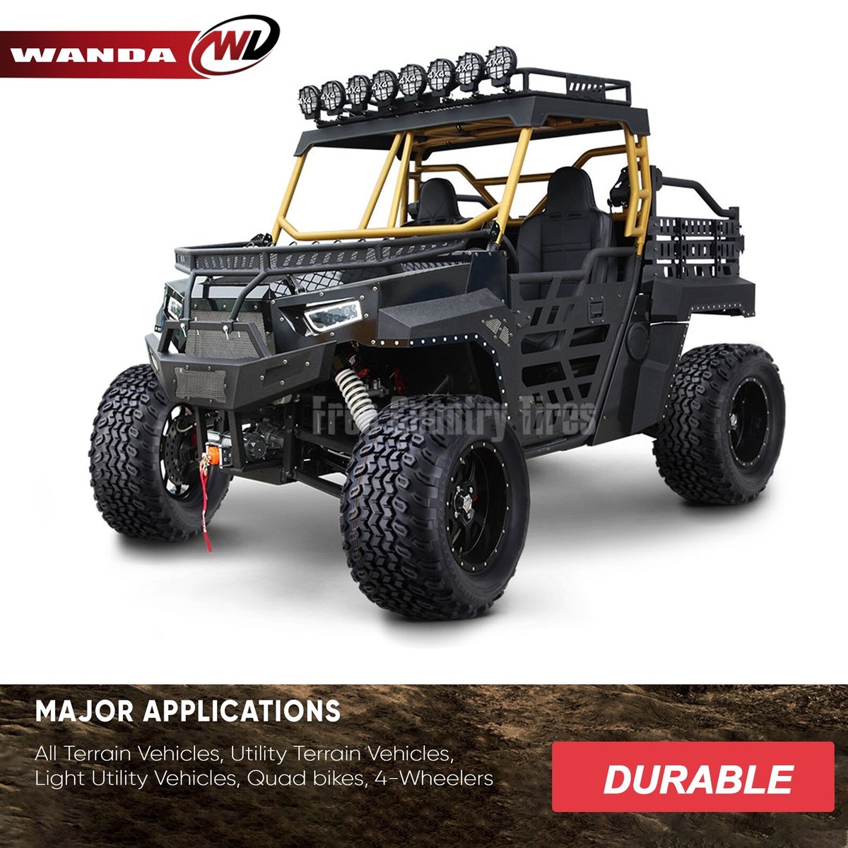 WANDA 22x11-10 4PR P339 ATV Tires Set Of 2, Non-Directional Pattern - Foto 4