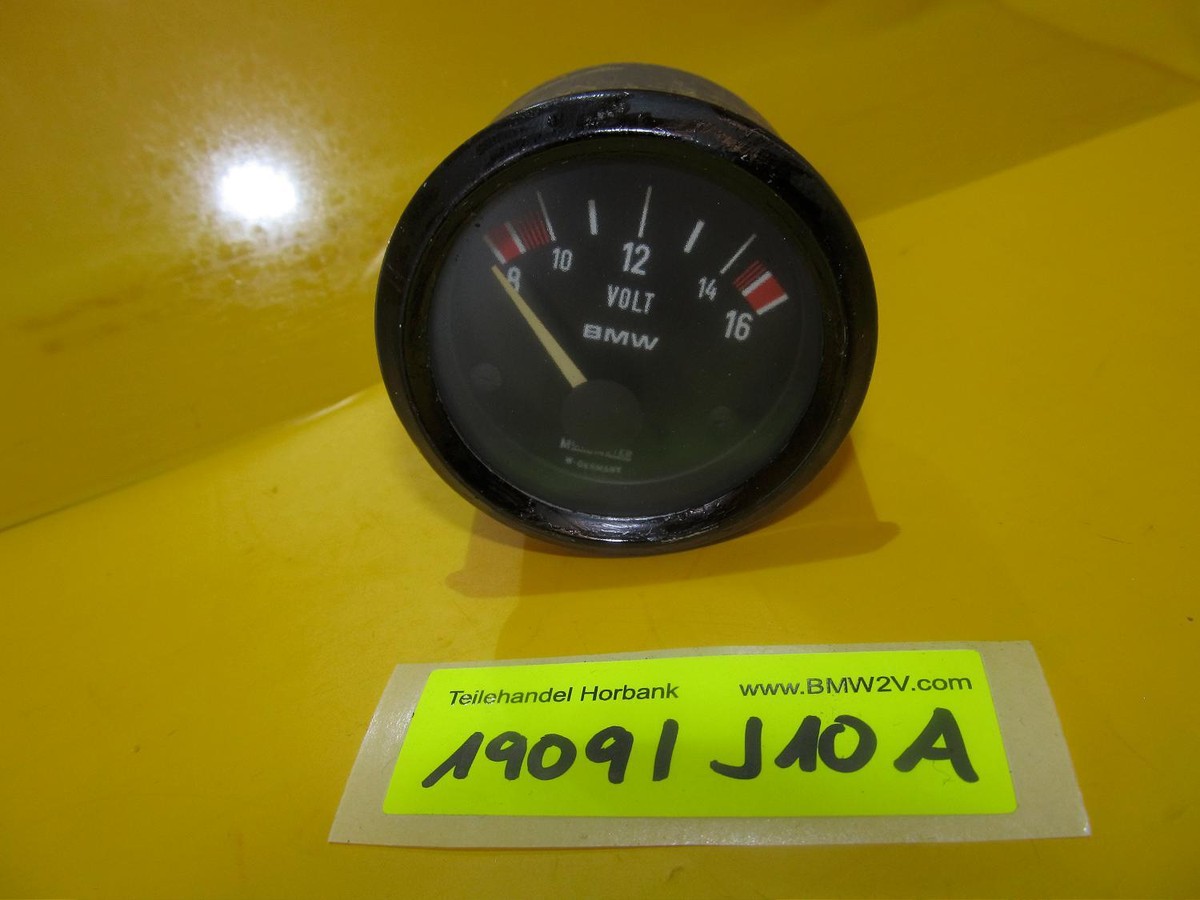BMW R100 R90 R75 R60 Voltmeter Motometer 52mm weiss instrument 