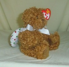 Joyful 2006 TY Beanie Babie 7in brown Christmas Angel polka dot wings MWMT 40442