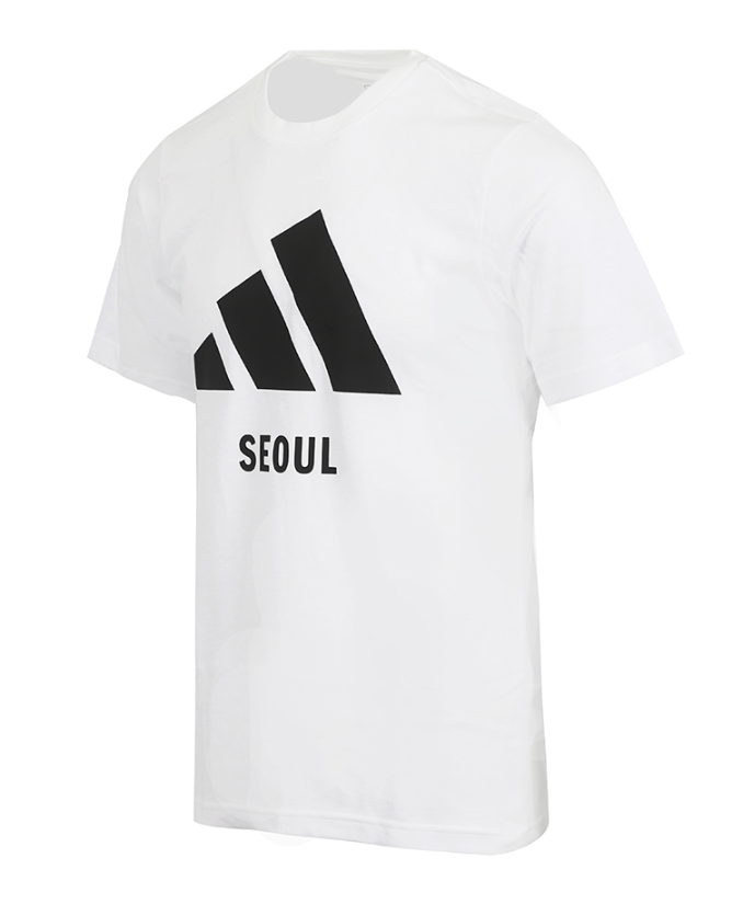 adidas Seoul Tee Men's Sportswear T-Shirts Casual Tee White Asia