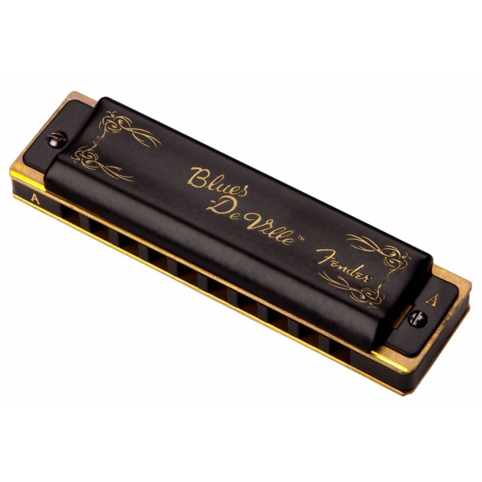 Fender Blues DeVille 10-Hole Diatonic Harmonica with Case, Key of A - Image 2 of 3