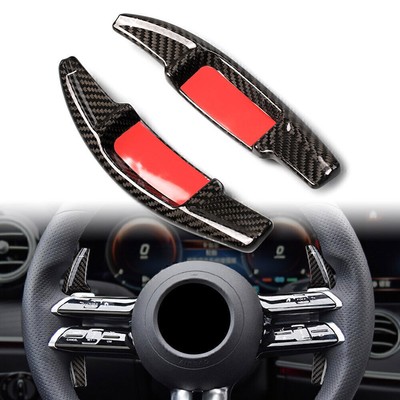 For Benz E Class E260 Black Carbon Fiber Steering Wheel Shift Paddle Extension