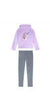 NEW BCBG girls 2-piece Plush Set, PURPLE UNICORN M-10/12