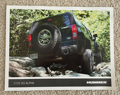 Hummer H3 Alpha Print 2008 8.5'' x 11'' Glossy Promo Specifications 2007 New Photo