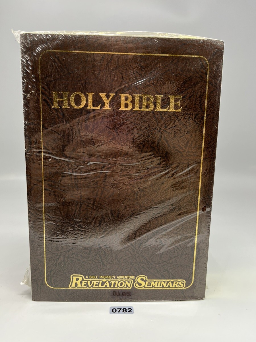 HOLY BIBLE Large Print REVELATION SEMINARS 1976 Paperback KJV Red
