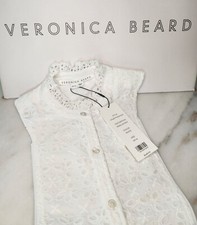 VERONICA BEARD Dickey Jacket Insert Women White Eyelet IDARA lace NWT