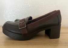 VINTAGE GITANO Y2K BROWN PLATFORM MARRY JANE BUCKLE LOAFERS SIZE 8 JENNA